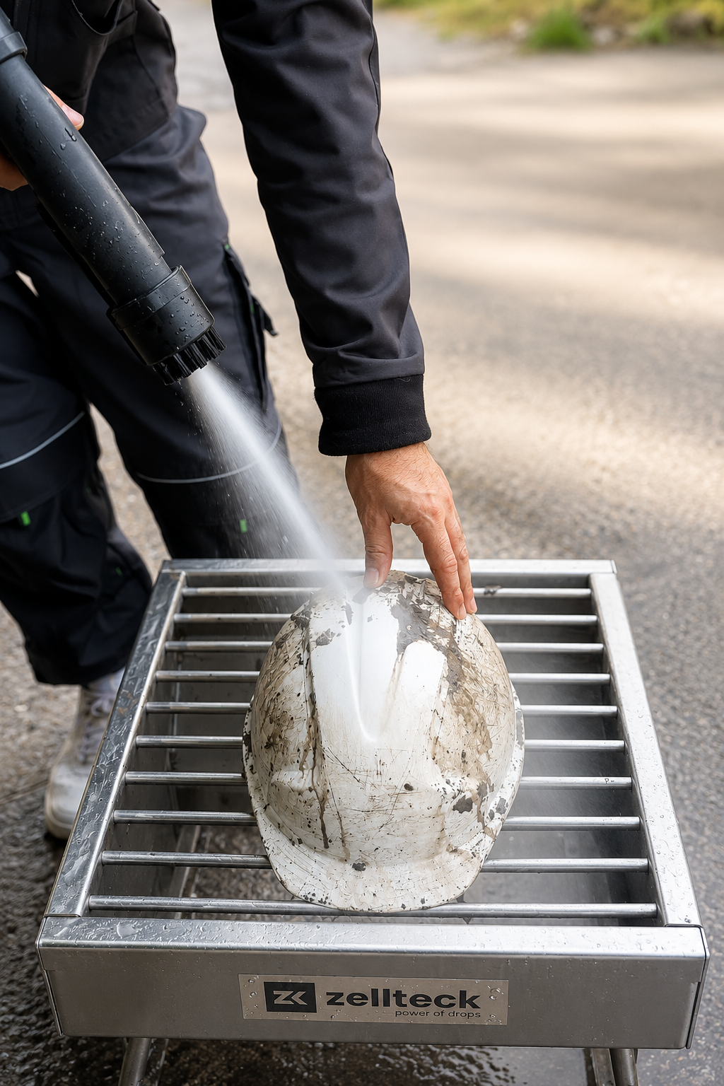 nettoyage casque de chantier